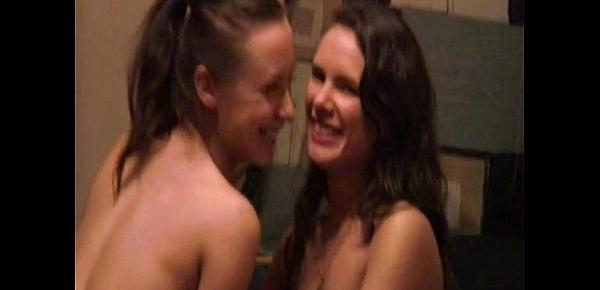  Cracked partying college chicks caught in lesbian session
